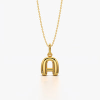 Minimal Letter Pendant Necklace