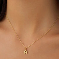 Minimal Letter Pendant Necklace