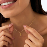 Minimal Letter Pendant Necklace