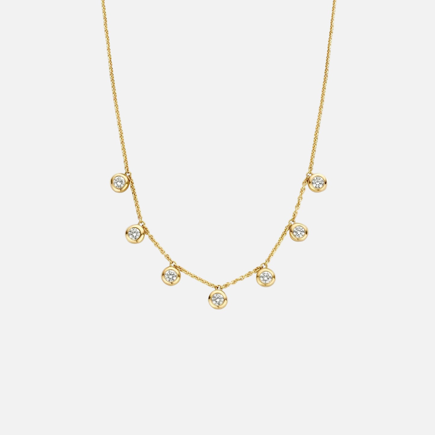 Bezel-Set Necklace in 18K Gold Vermeil