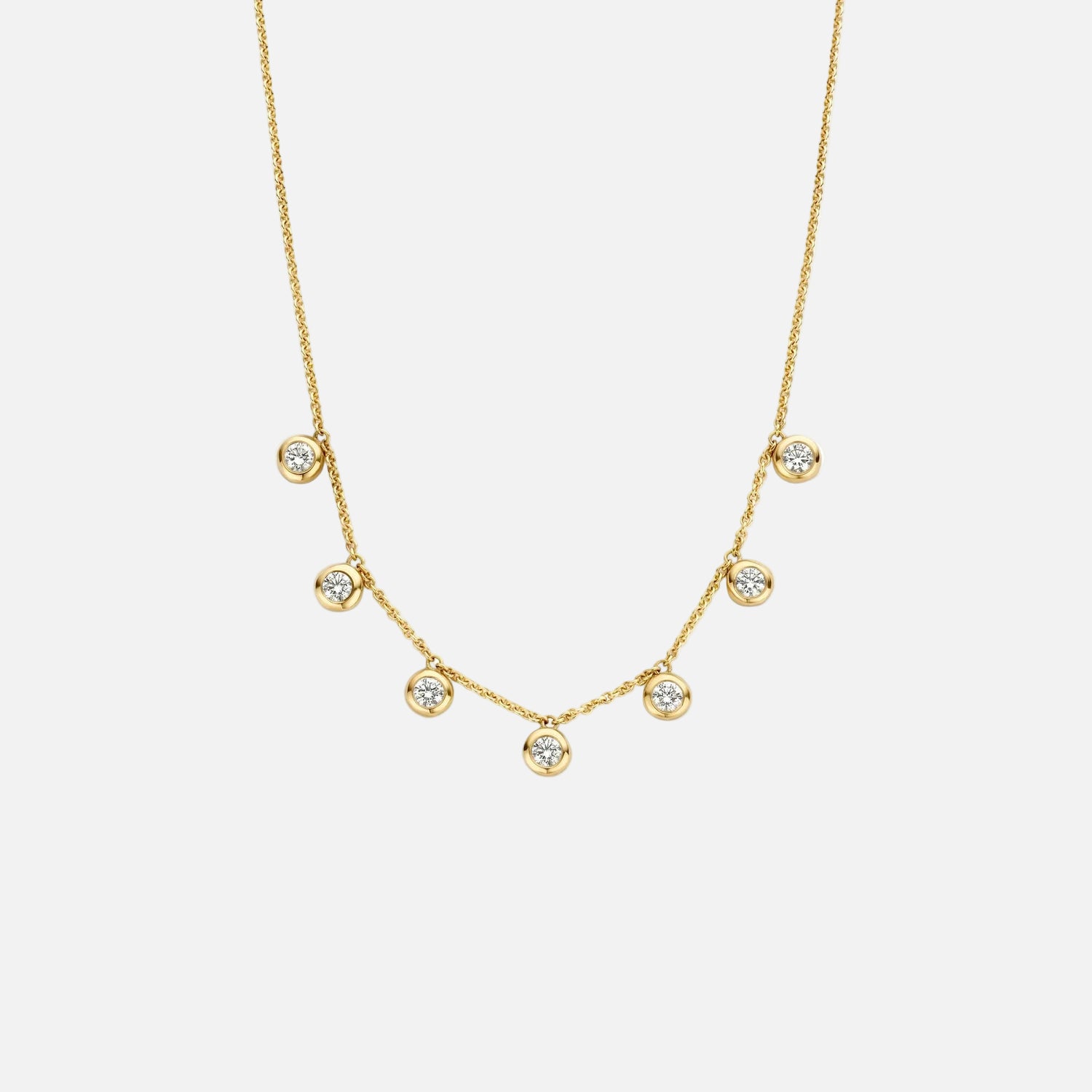 Bezel-Set Necklace in 18K Gold Vermeil