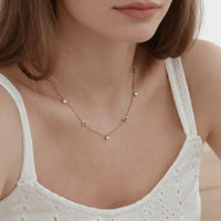 Open Triangle Charm Station Necklace