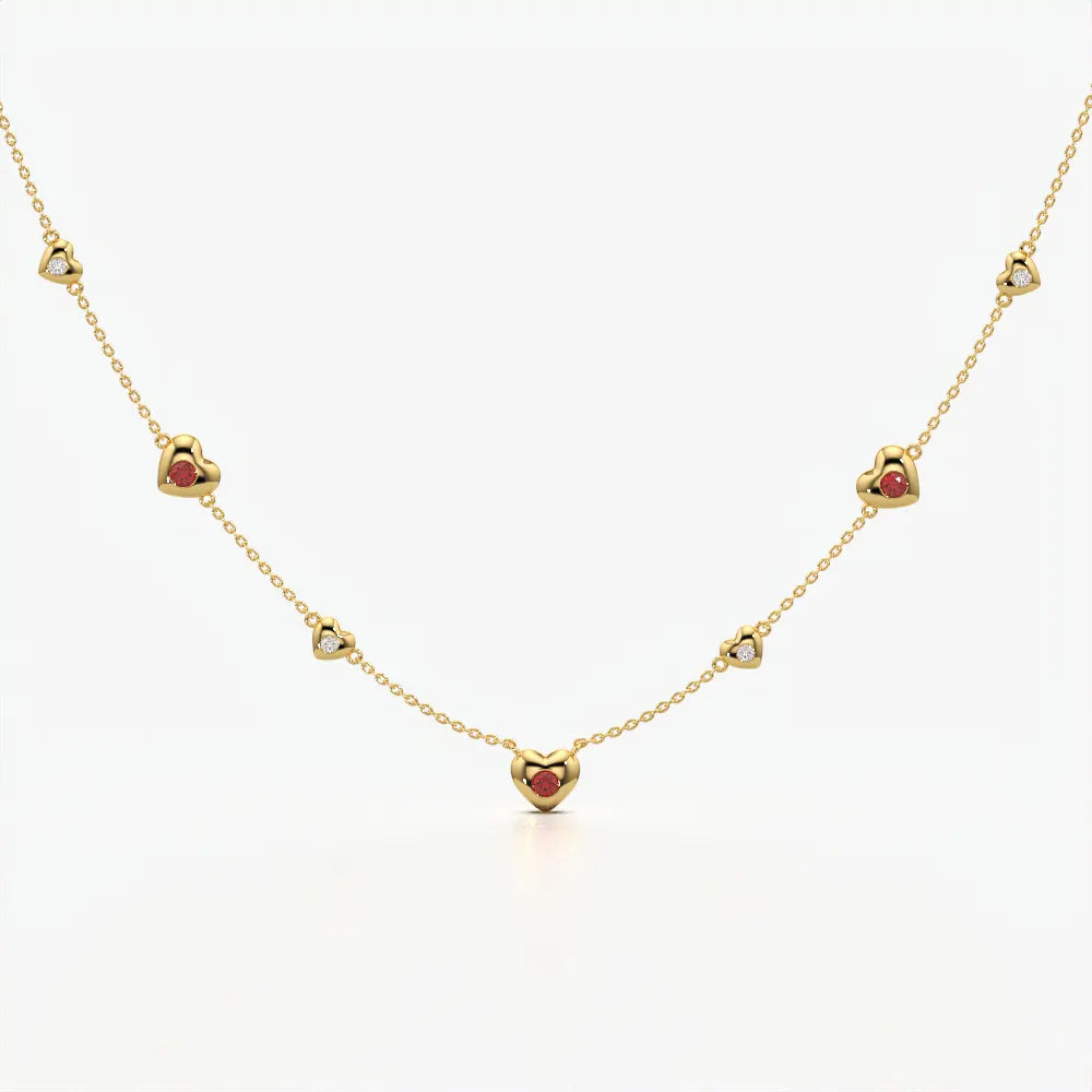 Heart Station Chain Necklace