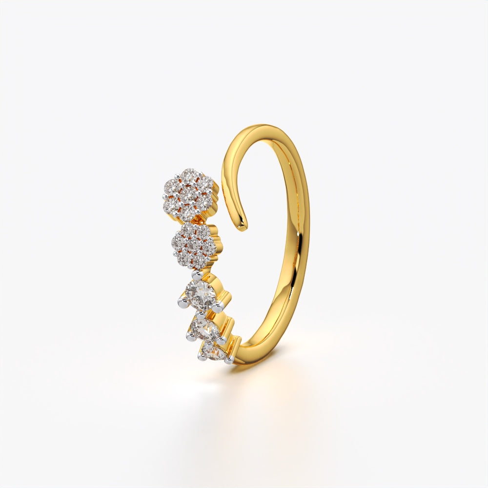 Sparkling Cluster Open Ring