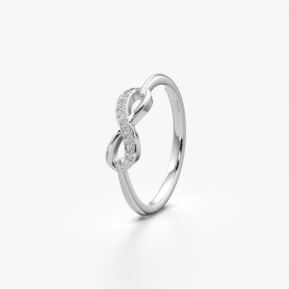 Diamond Encrusted Infinity Ring