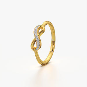 Diamond Encrusted Infinity Ring