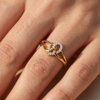 Interlocked Hearts Ring