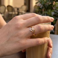 Interlocked Hearts Ring