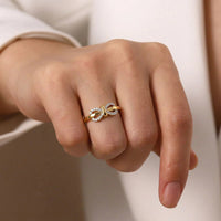 Knotted Infinity Bow Ring