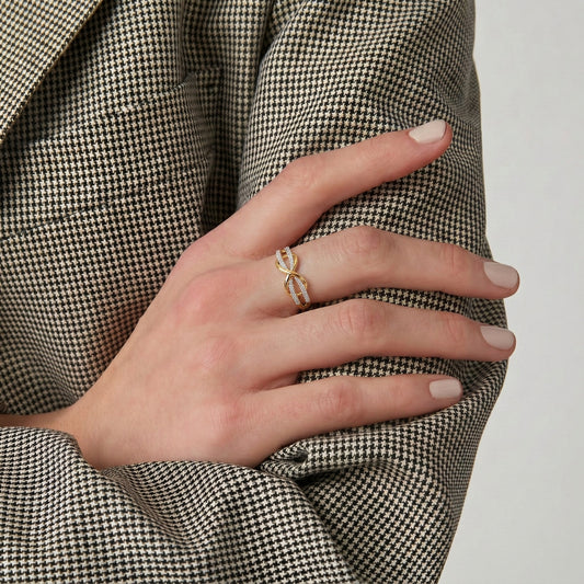 Interwoven Infinity Ring