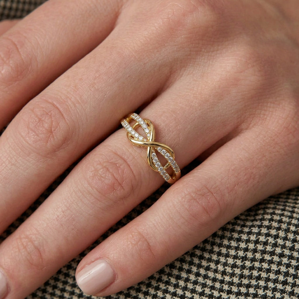 Interwoven Infinity Ring
