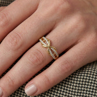 Interwoven Infinity Ring