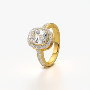 Halo Setting Cushion Cut Ring