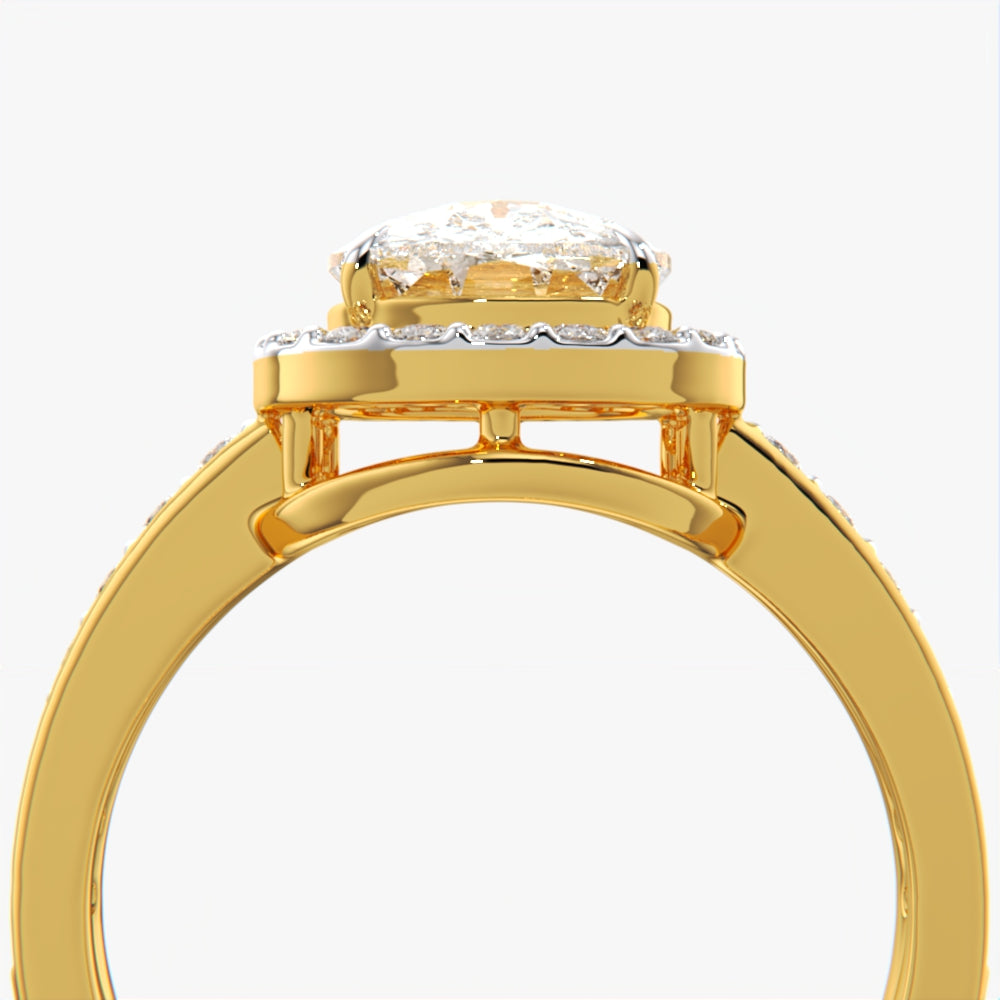 Halo Setting Cushion Cut Ring