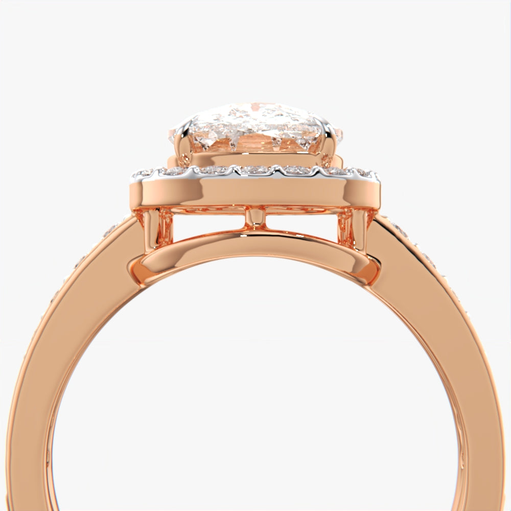 Halo Setting Cushion Cut Ring