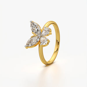 Butterfly-Inspired Diamond Ring