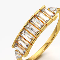 Baguette Row Half Eternity Ring