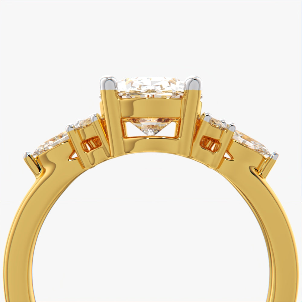 Oval Diamond Solitaire Ring