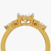 Oval Cluster Statement Ring