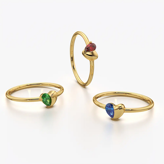 Pear Cut Heart Fancy Ring