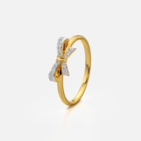 Pave Bow Ribbon Ring