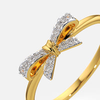 Pave Bow Ribbon Ring