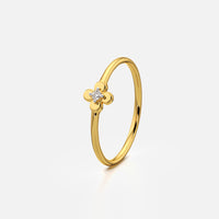 Tiny Daisy Solitaire Ring