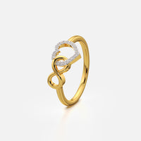 Heart and Infinity Linked Ring