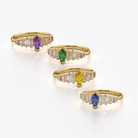 Marquise and Baguette Band Ring