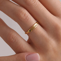 Personalised Script Name Ring