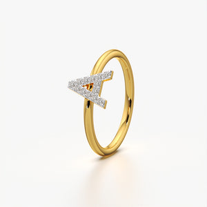 A Initial Diamond Ring