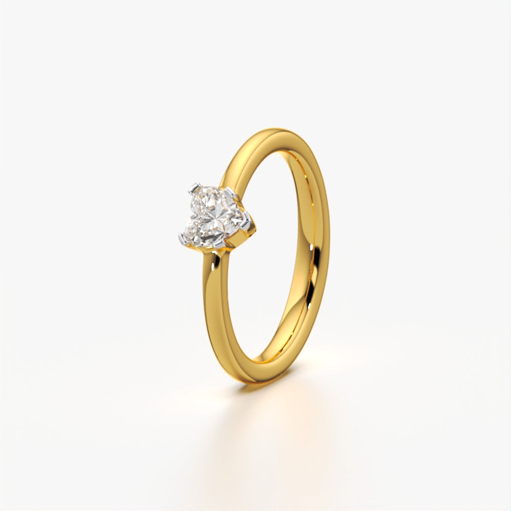 Heart Shaped Solitaire Ring