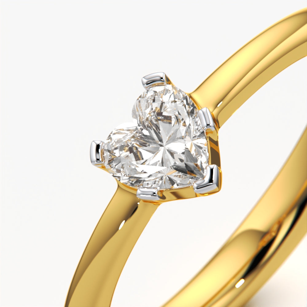 Heart Shaped Solitaire Ring