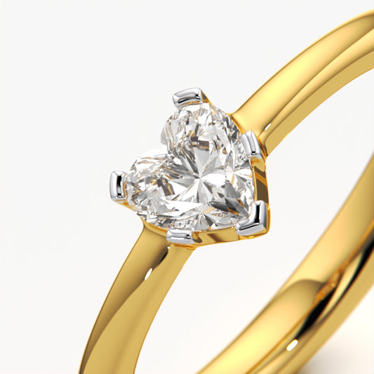Heart-Cut Solitaire Ring