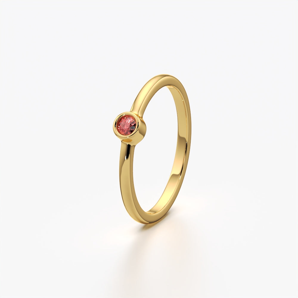 Dainty Bezel Solitaire Ring