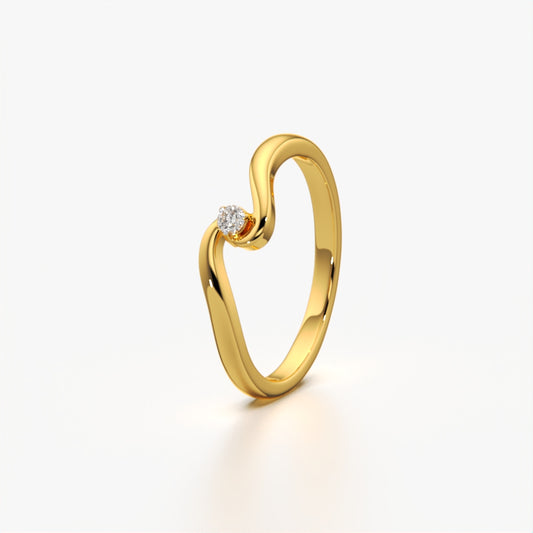 Spiral Solitaire Diamond Ring