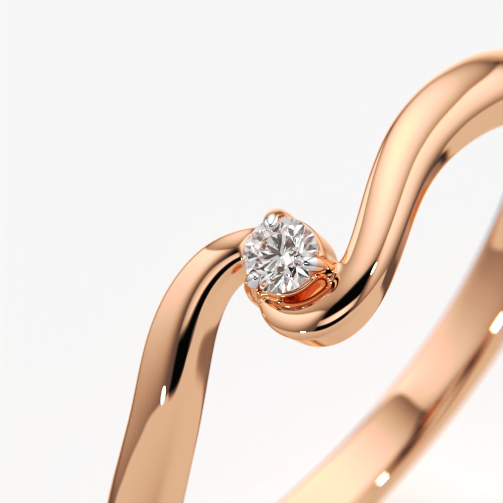 Spiral Solitaire Diamond Ring