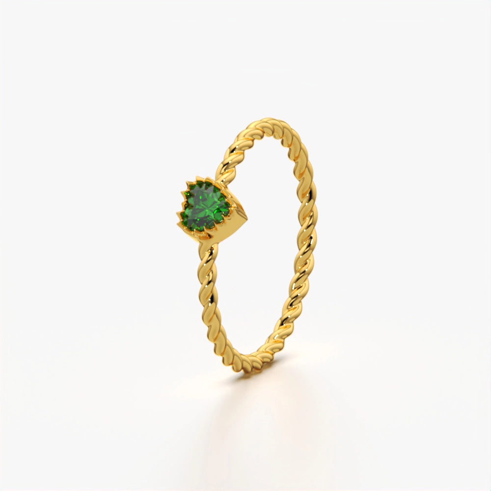Twisted Heart Ring