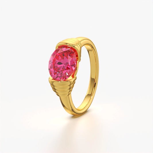 Oval Cabochon Statement Ring