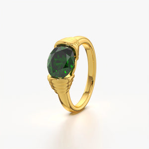 Color Diamond Solitaire Ring