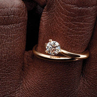 Bypass Twist Solitaire Ring