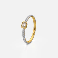 Bezel Set Emerald Solitaire Ring