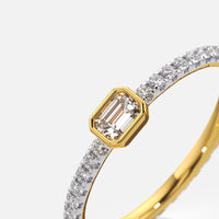 Bezel Set Emerald Solitaire Ring