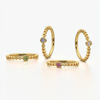 Emerald Green Chain Link Ring