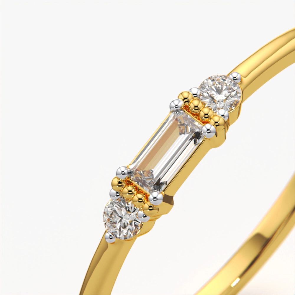 Baguette Diamond Minimalist Ring