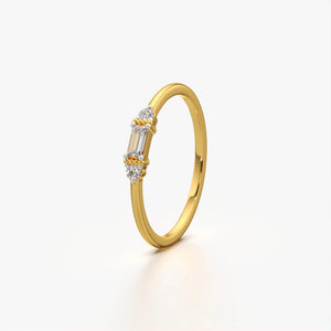 Baguette Diamond Minimalist Ring