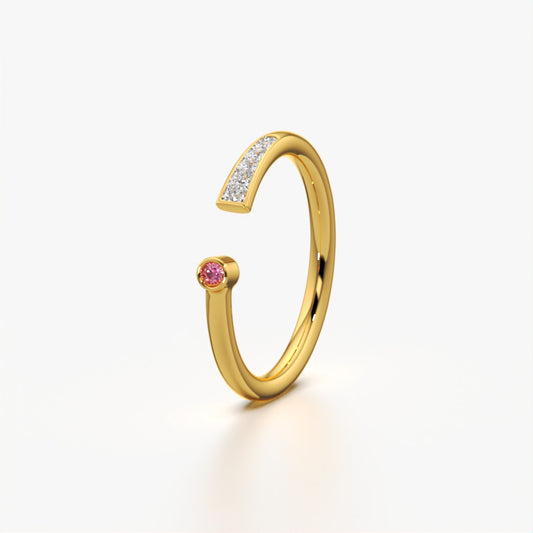 Diamond Open Cuff Ring