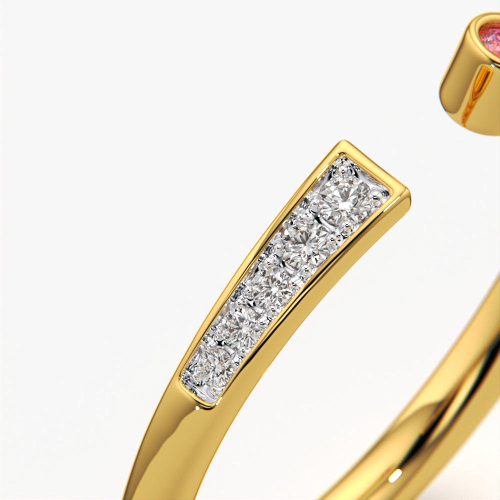 Diamond Open Cuff Ring