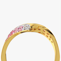 Pink Petal Twist Ring