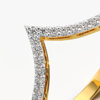 Pave Chevron V Ring